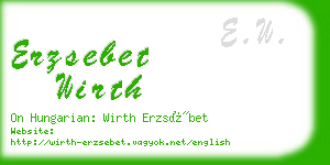 erzsebet wirth business card